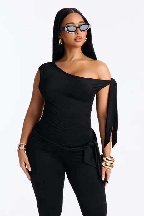 Ensemble Capri en faux daim Ella - Noir