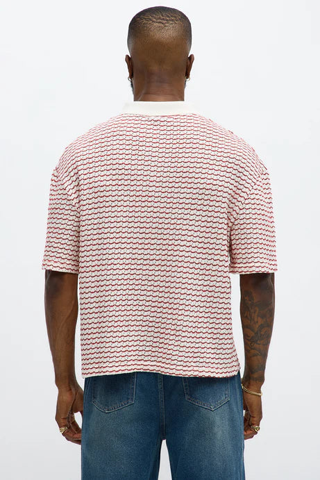 Chemise pull boutonnée à bloc de couleur coupe régulière - Crème/combo