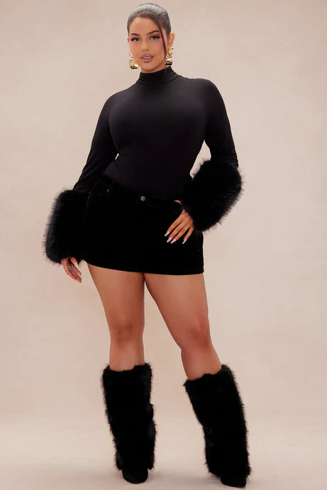 Body en fourrure de Moscou - Noir