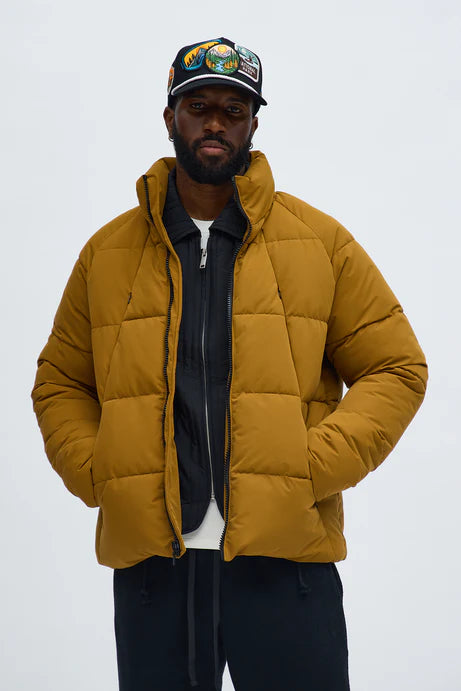 Doudoune matelassée décontractée sur piste - Marron