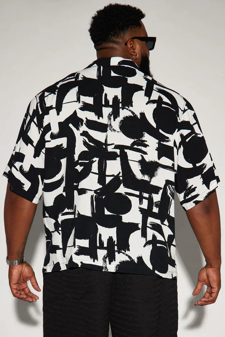 Chemise boutonnée Perfect Strokes - Noir/combo