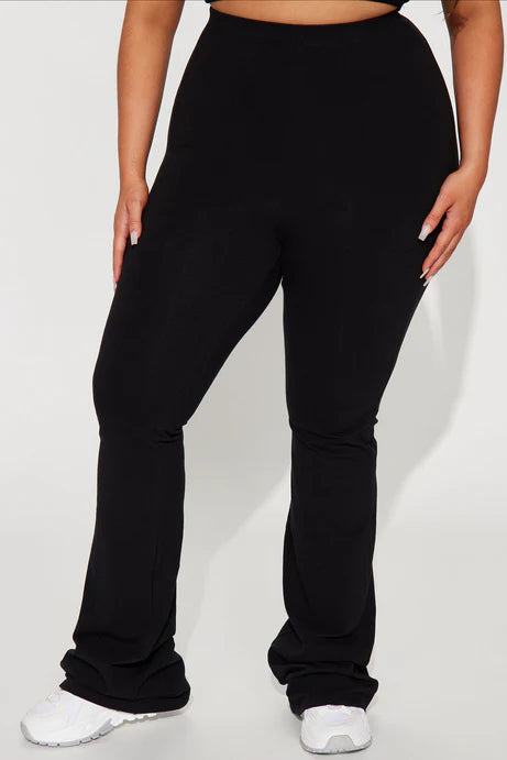 Pantalon évasé grand Adriana - Noir