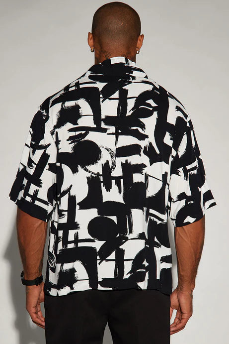 Chemise boutonnée Perfect Strokes - Noir/combo