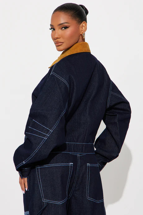 Veste en jean Essex - Denim foncé