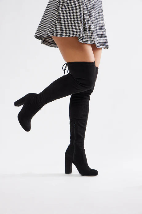 Jolies bottes hautes à la cuisse - Noir
