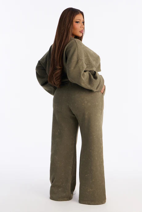 Ensemble de pantalons en polaire Hidden Cross - Olive