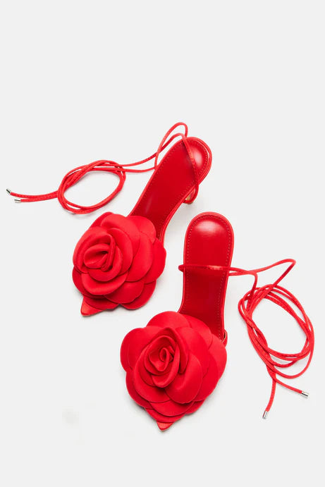 Sandales à talons Love Is Blooming - Rouge