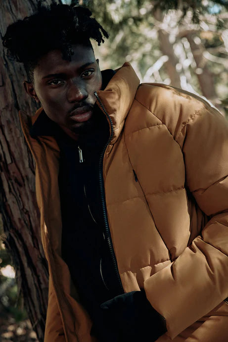 Doudoune matelassée décontractée sur piste - Marron