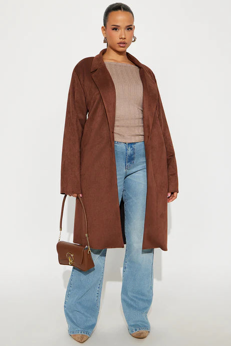 Trench en faux daim Taylor - Marron