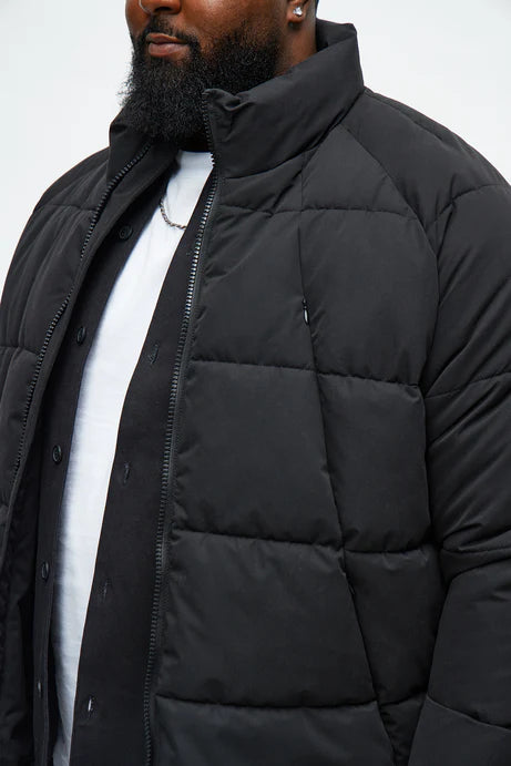 Doudoune matelassée décontractée sur piste - Noir