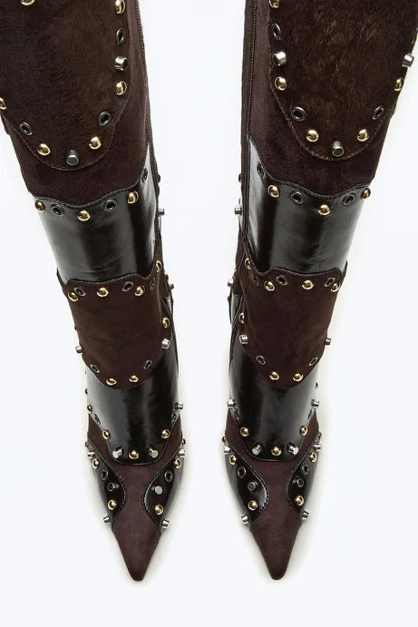 Bottes en cuir Steve Madden Revive - Combo marron