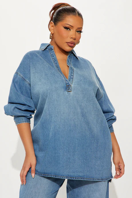 Ensemble de pantalons pour bébé en jean bleu - Lavage moyen