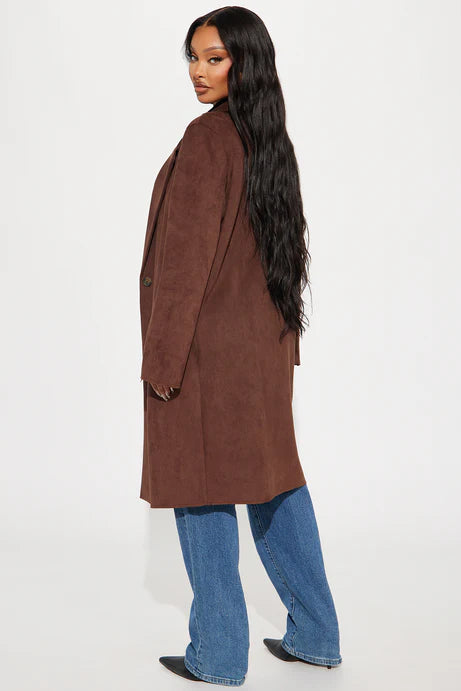 Trench en faux daim Taylor - Marron