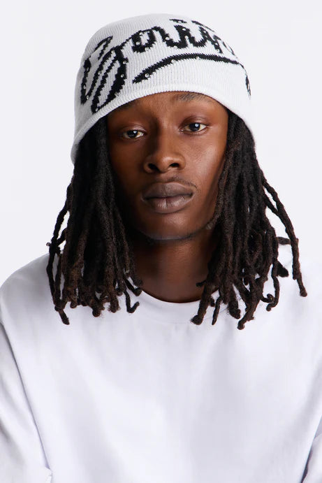 Bonnet Saints Embellished Skull Fit - Blanc