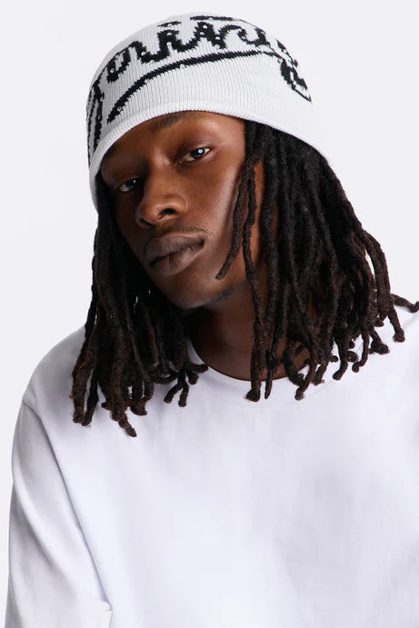 Bonnet Saints Embellished Skull Fit - Blanc